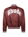 RHUDE logo-print striped-trim jacket