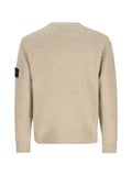 Stone Island basket-weave logo-patch sweater