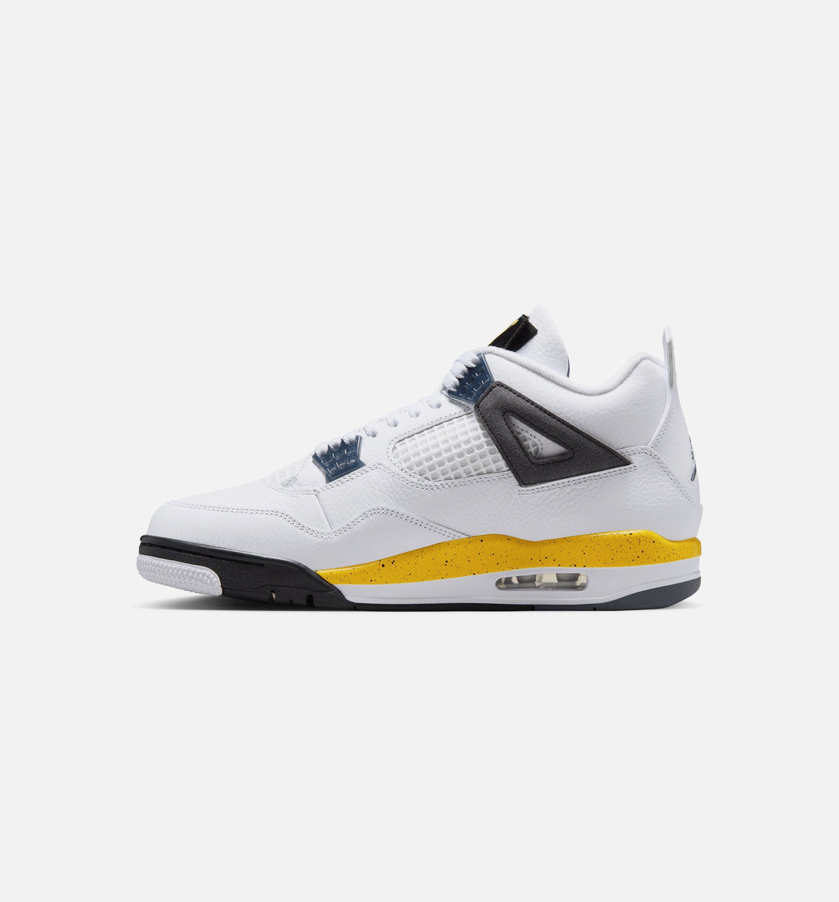 Air Jordan 4 Retro Rare Air Tour Yellow Men's Lifestyle Shoes - White / Dark Blue Grey / Black / Tour Yellow