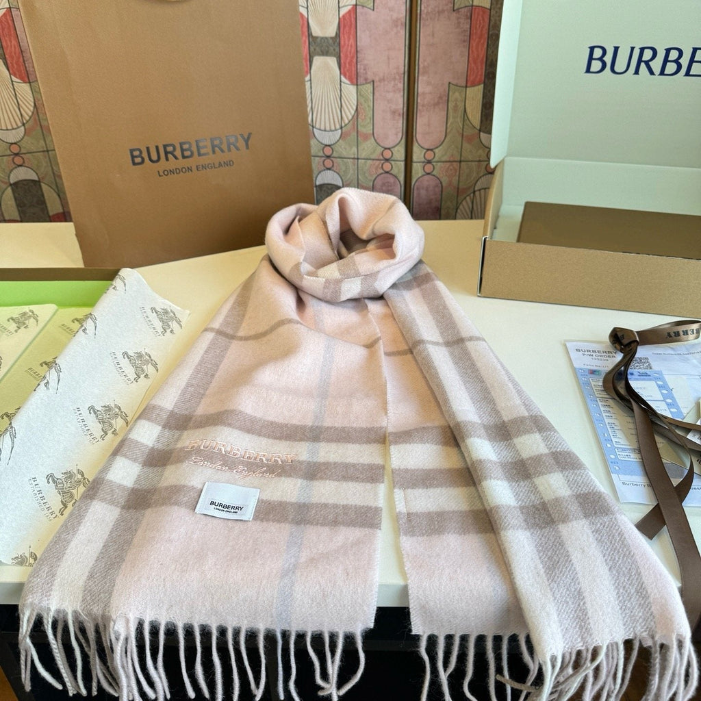 Burberry Fringed Plaid Scarf